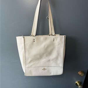 Coach Off-White Leather Tote